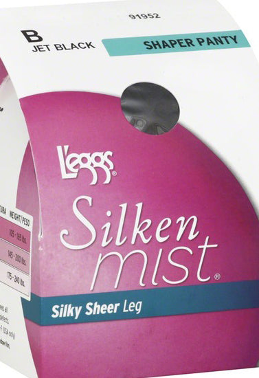 Silken mist black mist control top sheer toe