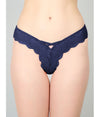 Blue Lace Design Women&#39;s Thongs ( Pack of 1 )