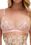 New Fashionable Baby Pink Lace Bralette