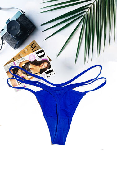 Royal Blue Strapped G-String NikkiandNaomi, NikkiandNaomi