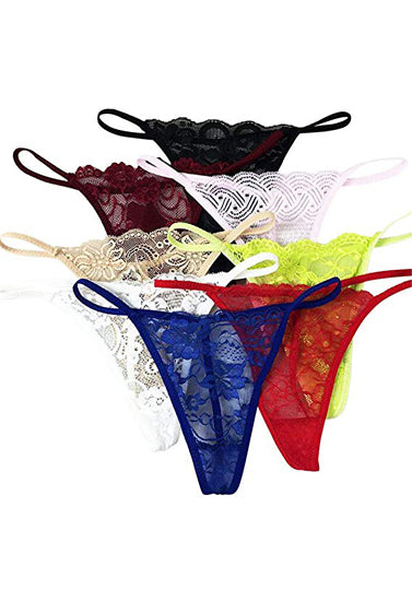 Sexy G-String Thong Panty Underwear Pack of 5, NikkiandNaomi