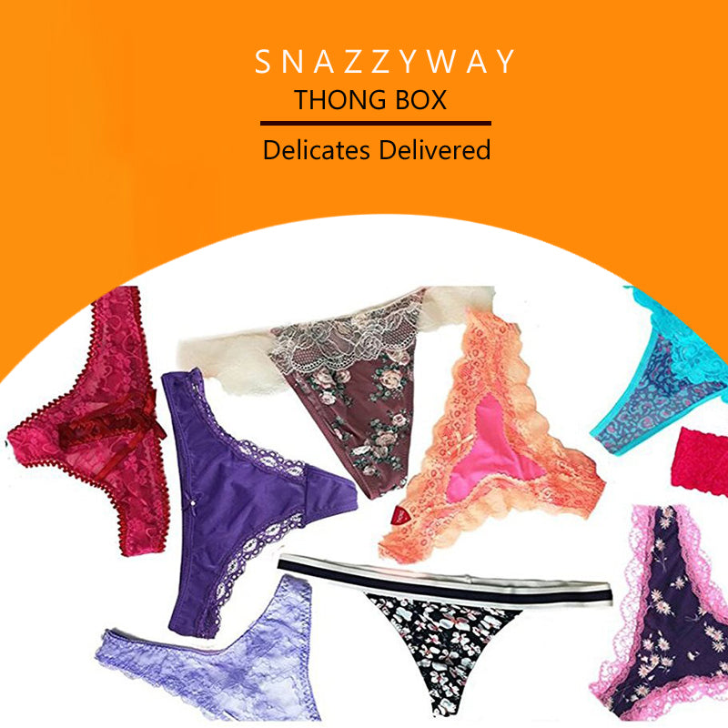 ♥Caja de prueba de bragas tipo tanga Snazzyway