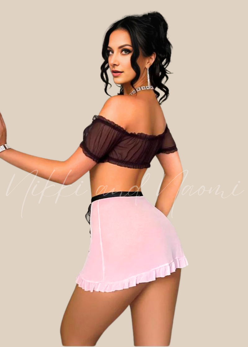 Sheer Mesh Maid Costume