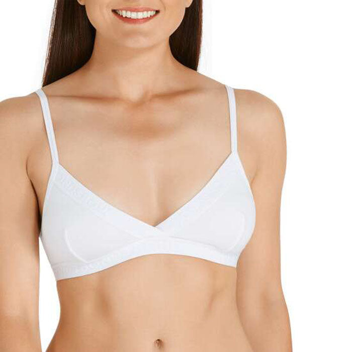 Smart White Thin Straps Sports Bra, NikkiandNaomi