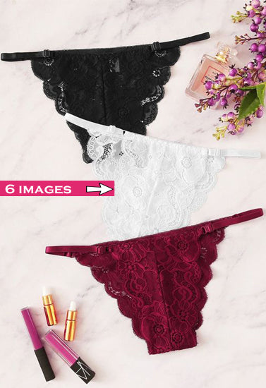 All Flirty Value Pack Of 3 Lace G-String