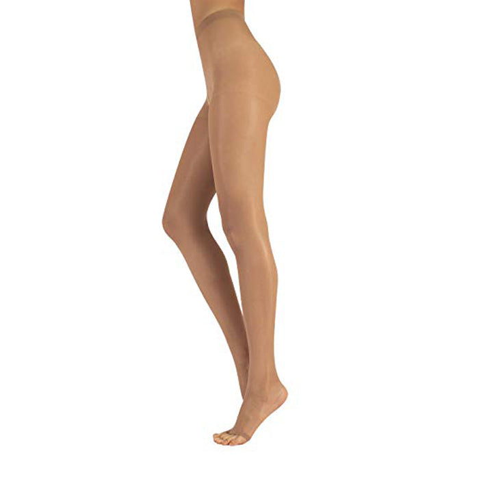 Pantimedias de mujer con top de control ultra ultra transparente de azúcar beige