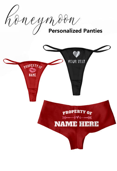 Honeymoon Personalized Panties Pack