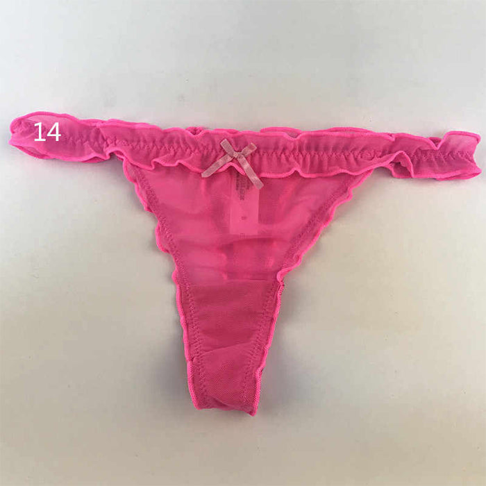 Sexy T Back Ultra Thin Pink G-String, NikkiandNaomi