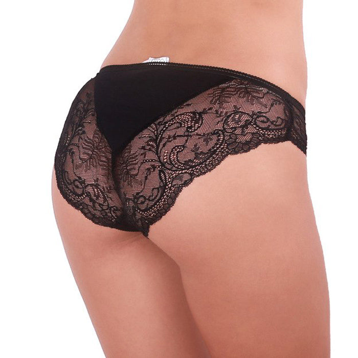 So Smooth Charming Black Lace Panty, NikkiandNaomi