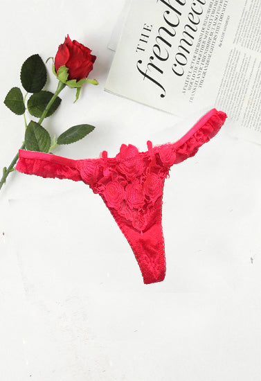 Soleil Sucre Crotch Embroidery Sexy Temptation String Lingerie