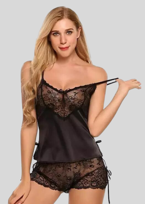 NikkiandNaomi Black Babydoll Nightwear, NikkiandNaomi