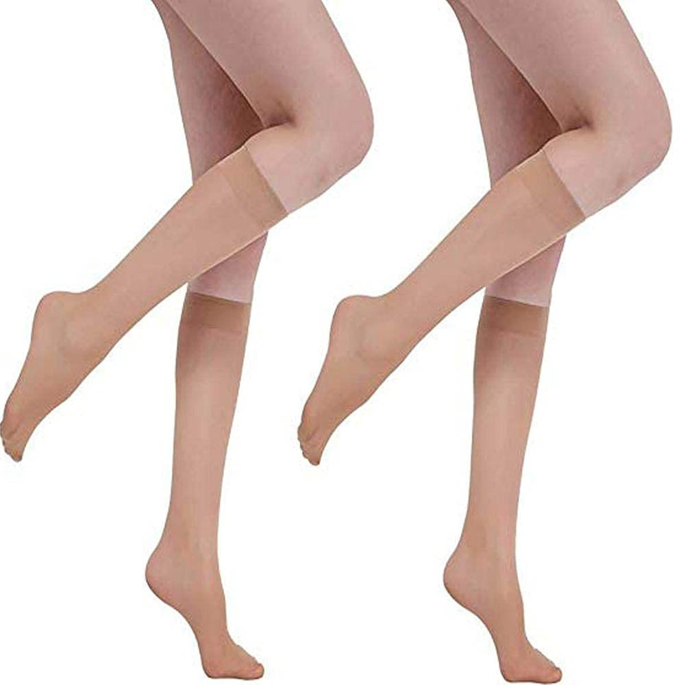 Voilai Knee high sheer nude color stocking