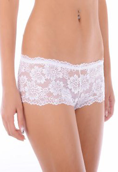 Floral Lace Boxer Boyshorts Panty, NikkiandNaomi