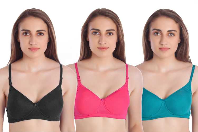 Women Full Coverage Lightly Padded Multicolor Bra, NikkiandNaomi