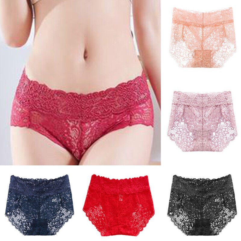 Sexy Lace High Waist Underwear (Pack of 5), NikkiandNaomi