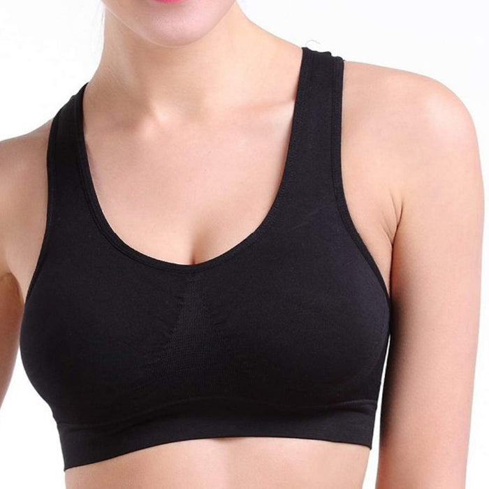 Women Black Non padded Sports Bra, NikkiandNaomi