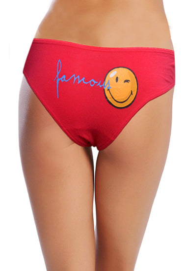 Women's Smiley World Cotton Comfort Bikini Panty (Pack of 2), NikkiandNaomi