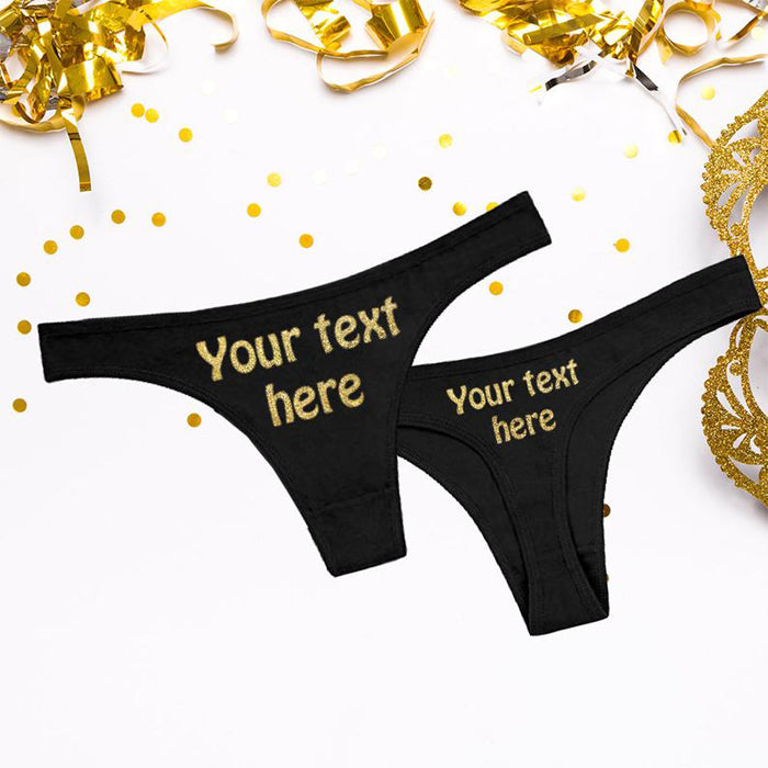 "Your Words Here" Custom Personalized Thong Panty,,NikkiandNaomi