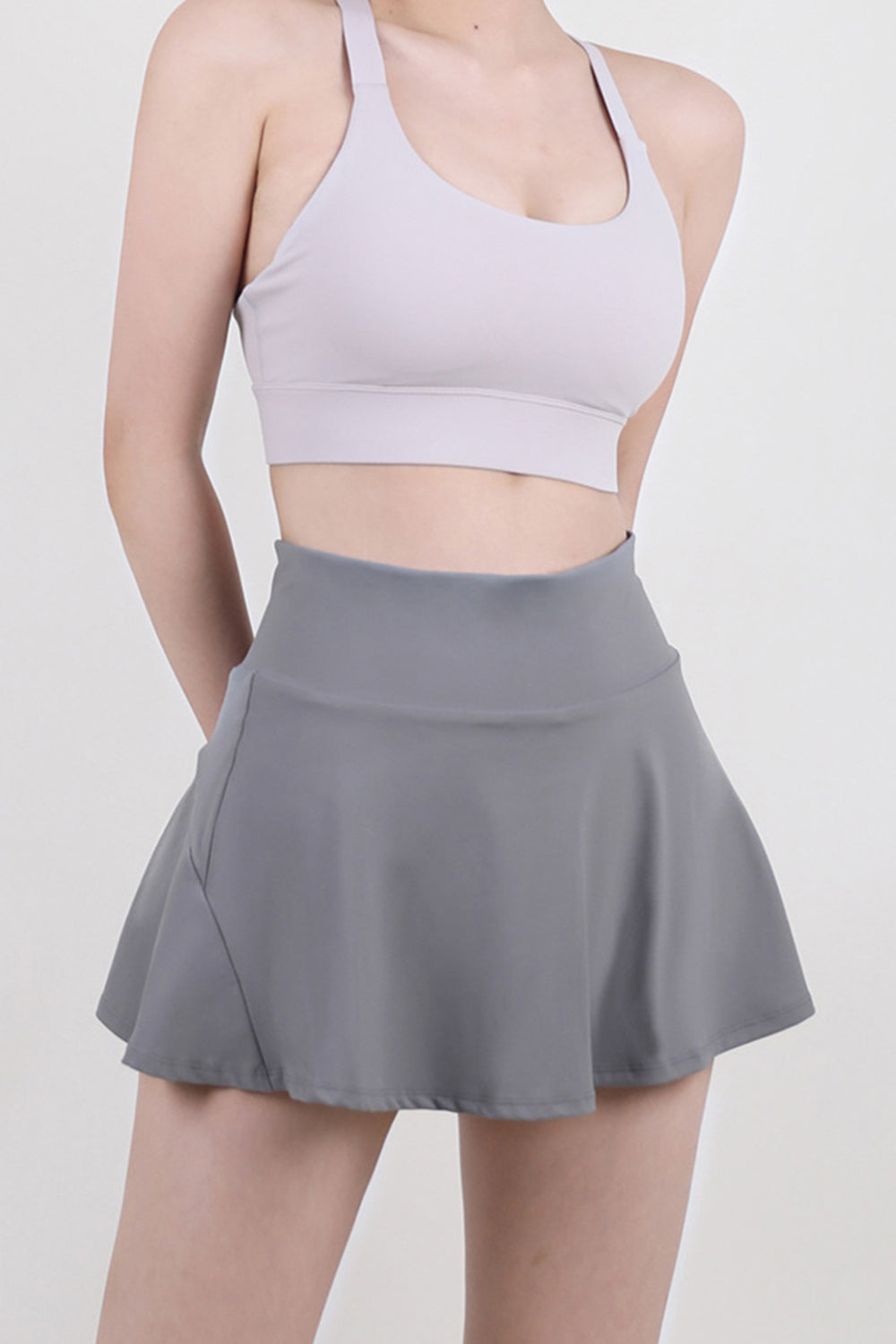 High Waist Pleated Active Skirt, NikkiandNaomi