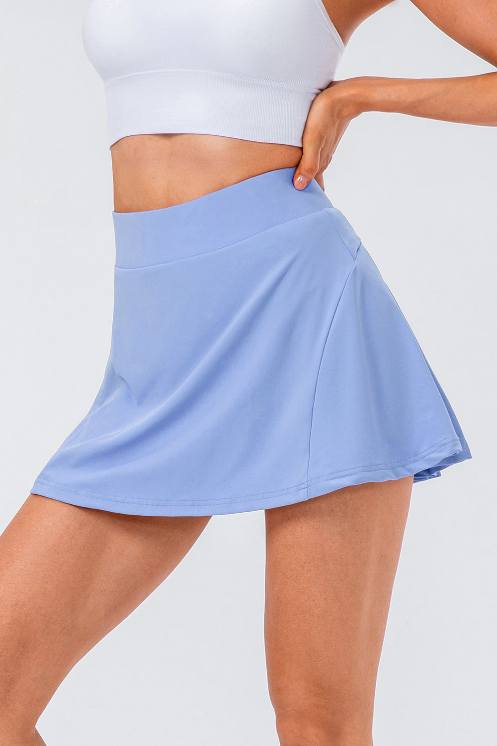 High Waist Pleated Active Skirt, NikkiandNaomi