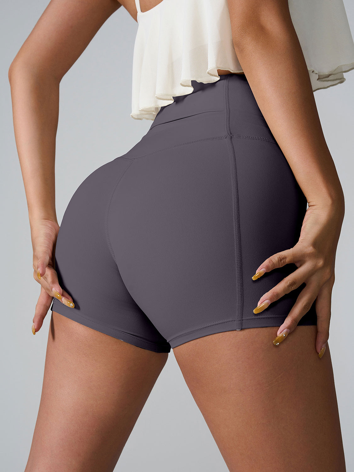 High Waist Active Shorts, NikkiandNaomi