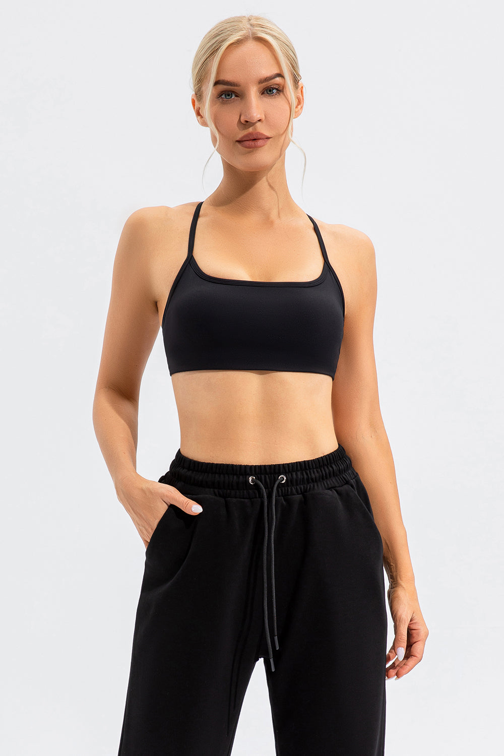 Crisscross Spaghetti Strap Active Cami, NikkiandNaomi