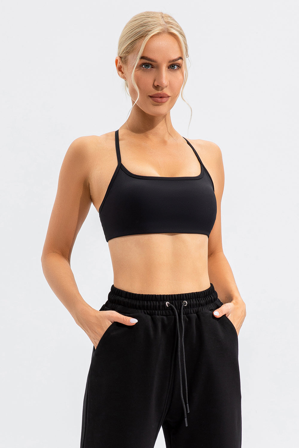 Crisscross Spaghetti Strap Active Cami, NikkiandNaomi