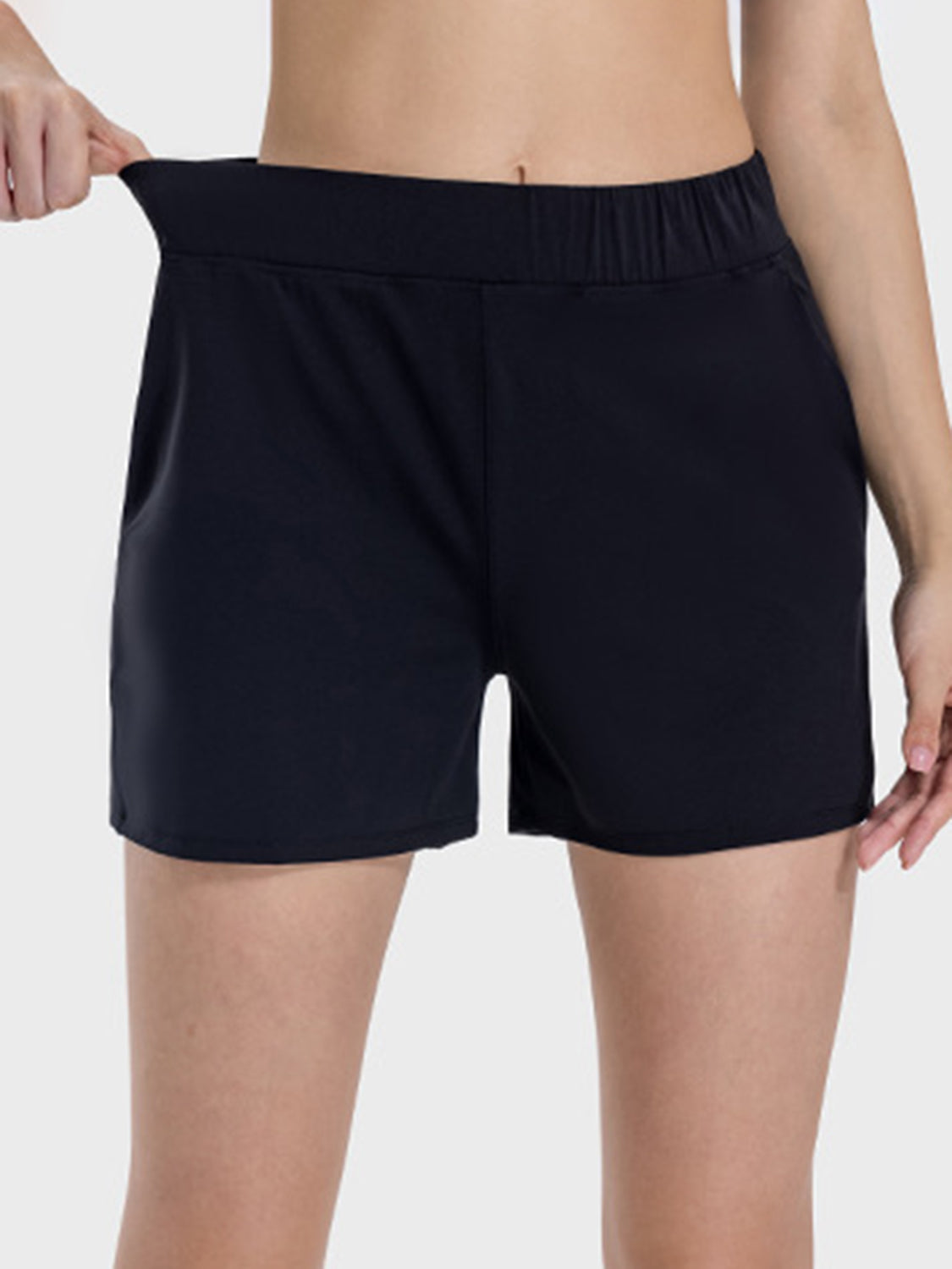 Millennia Elastic Waist Active Shorts, NikkiandNaomi