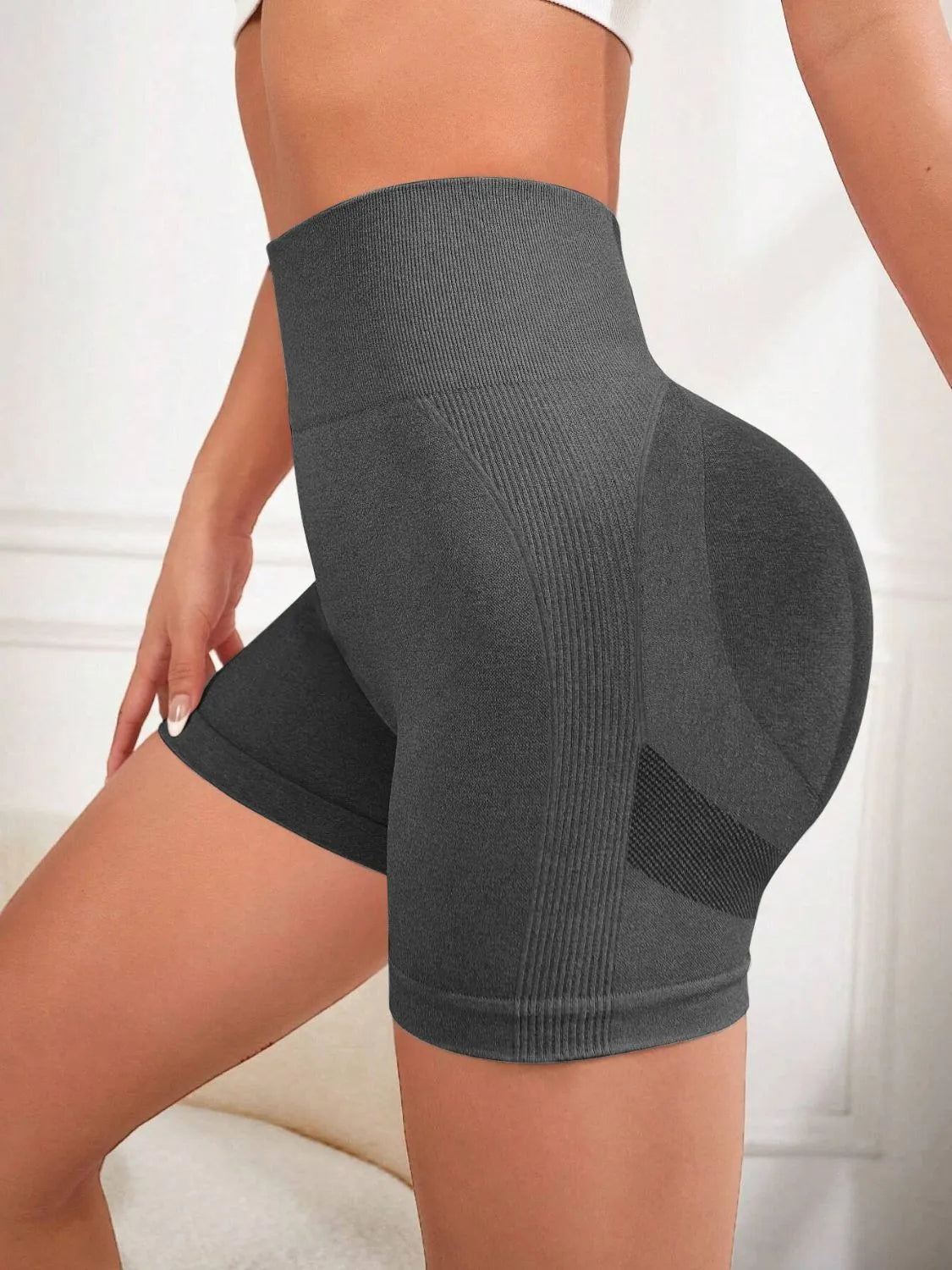 High Waist Active Shorts, NikkiandNaomi