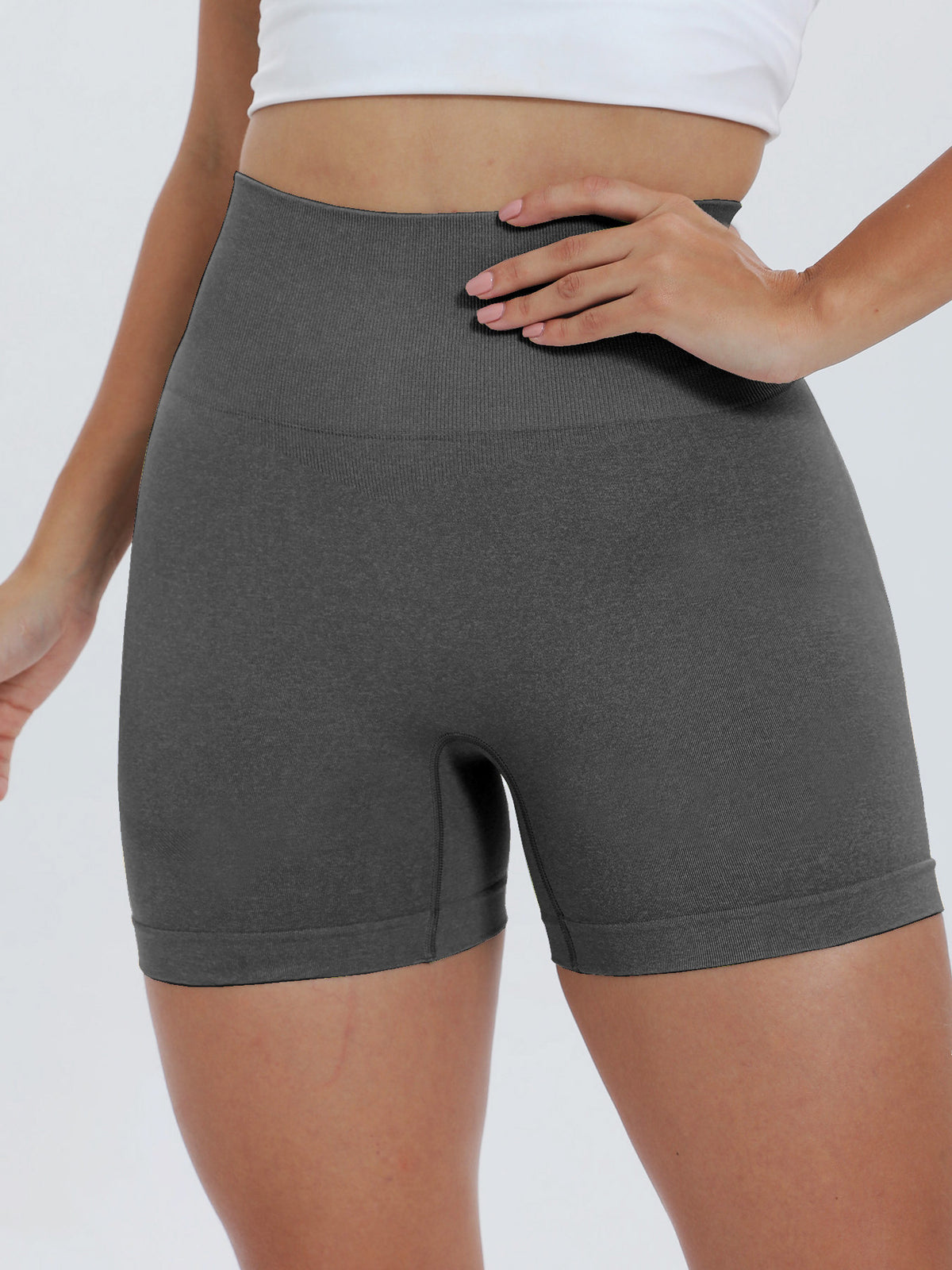 High Waist Active Shorts, NikkiandNaomi