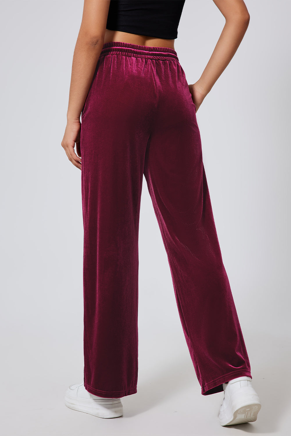 Drawstring Wide Leg Active Pants, NikkiandNaomi