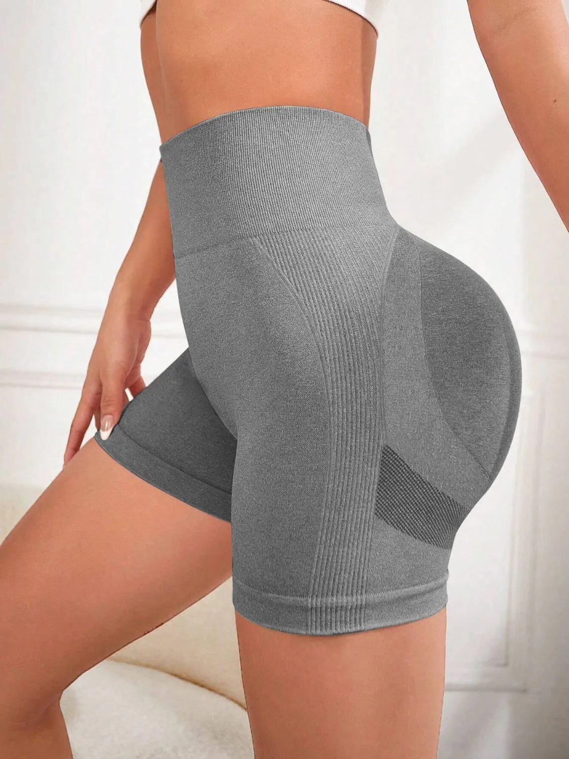 High Waist Active Shorts, NikkiandNaomi