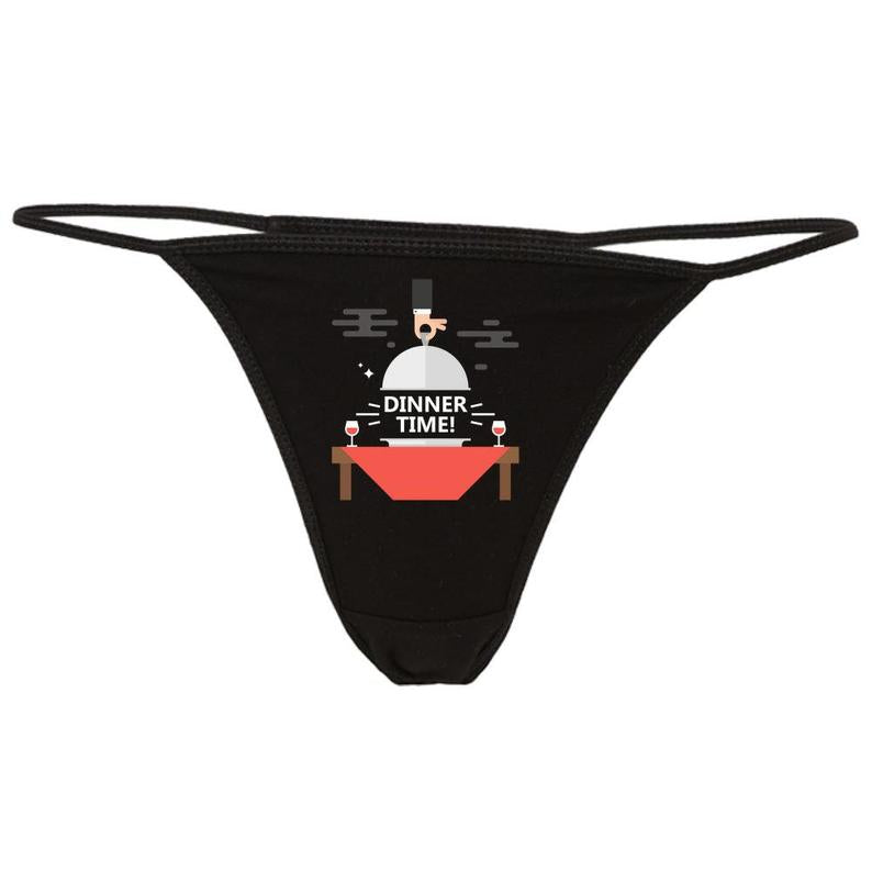 Dinner Time Printed G String Thong