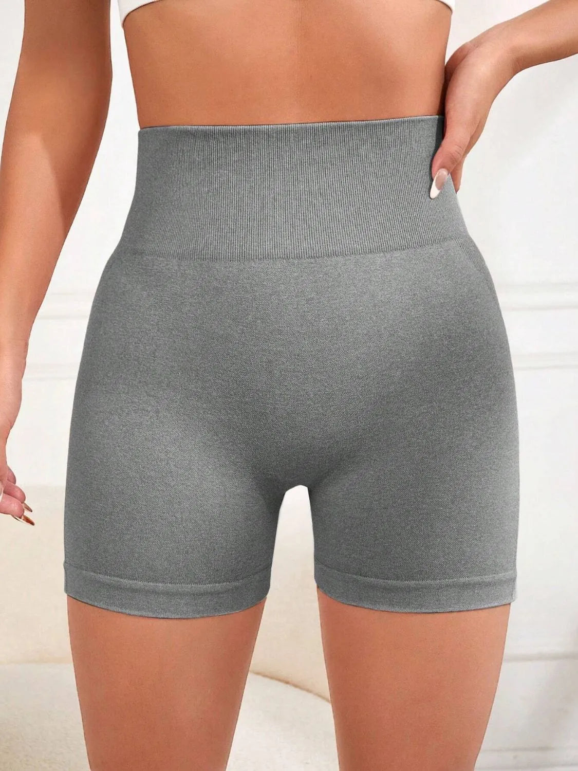 High Waist Active Shorts, NikkiandNaomi