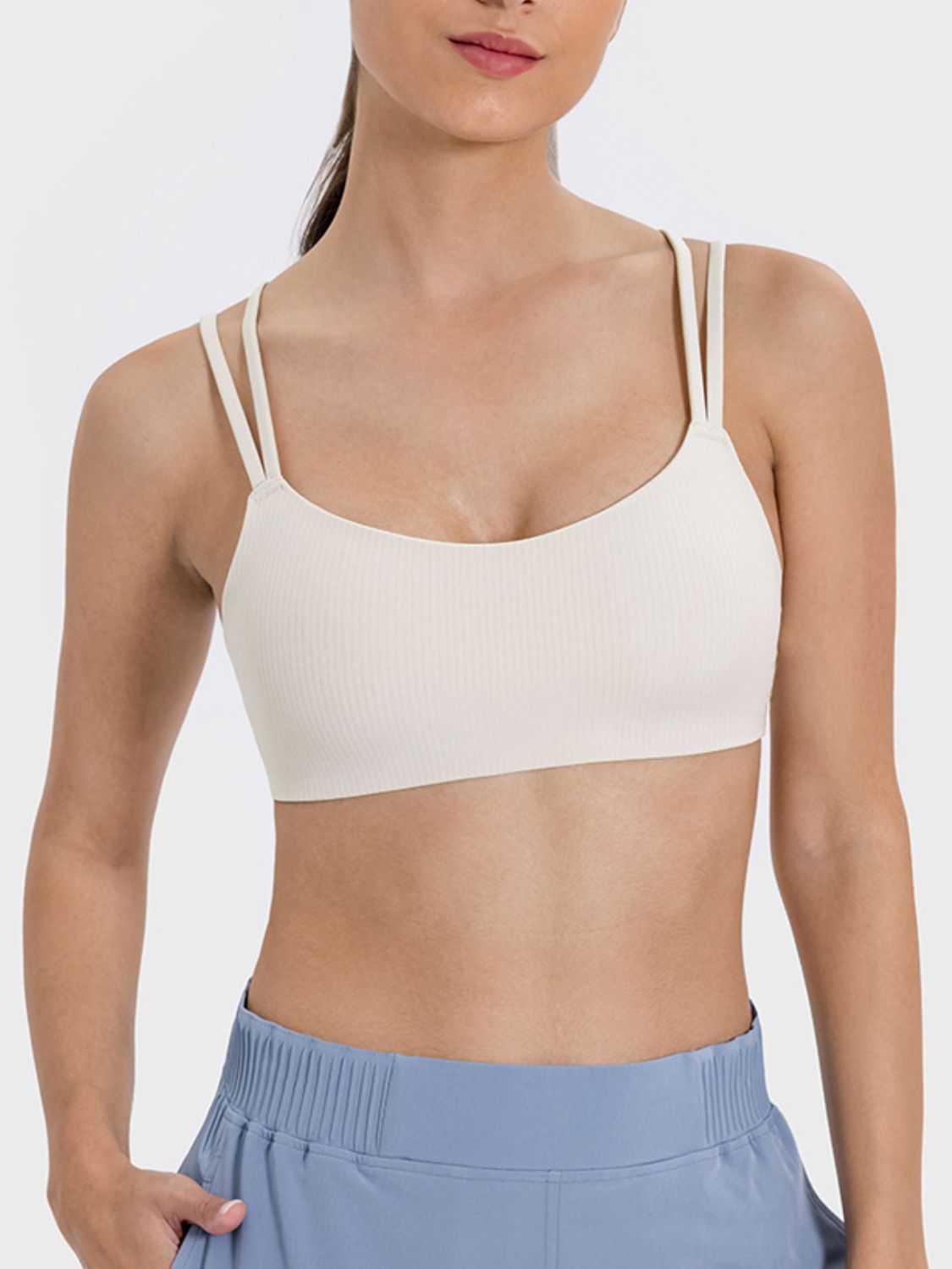 Millennia Scoop Neck Double Strap Active Cami, NikkiandNaomi