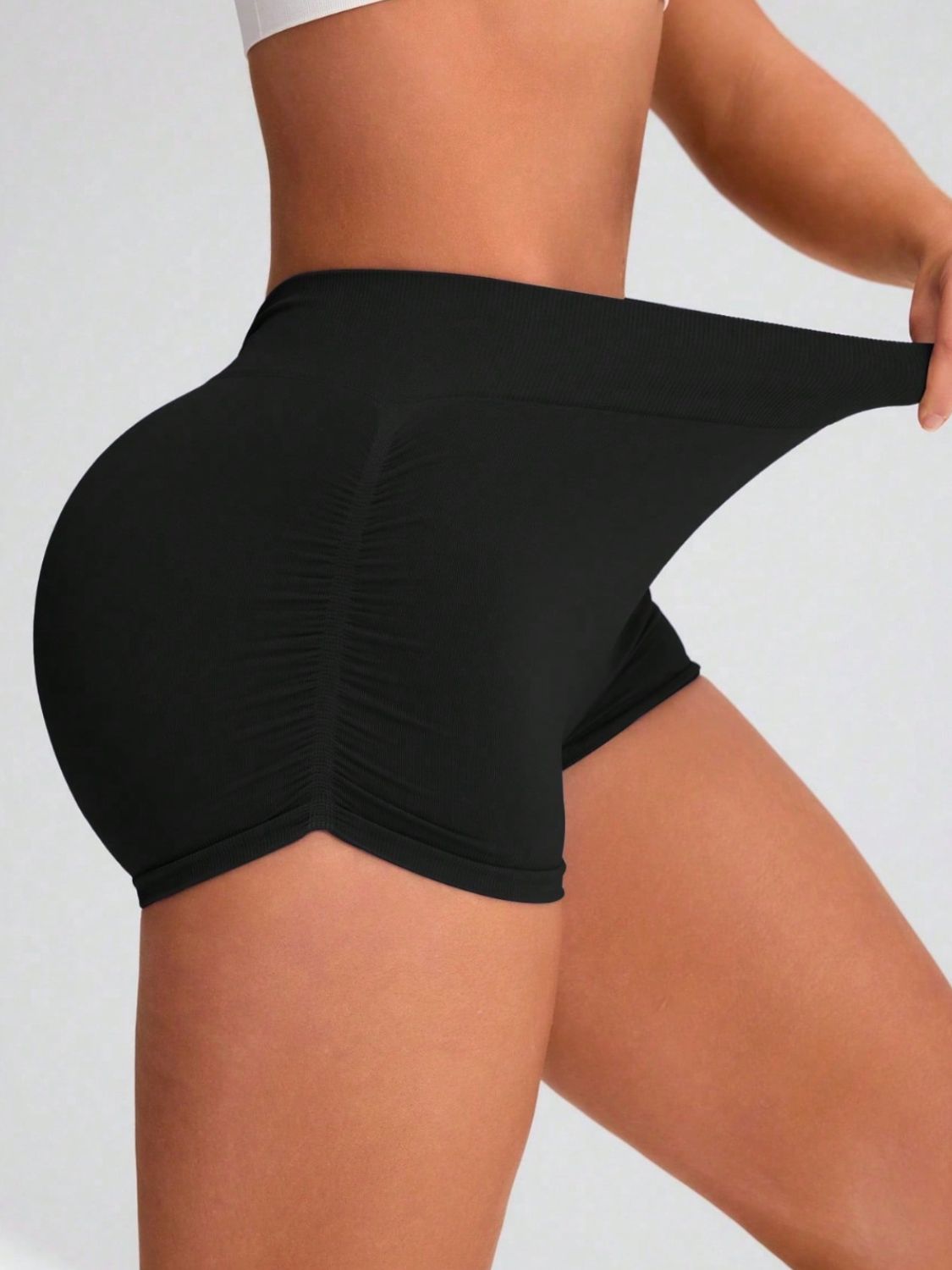 Elastic Waist Active Shorts, NikkiandNaomi