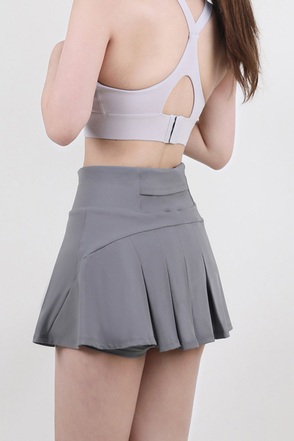 High Waist Pleated Active Skirt, NikkiandNaomi