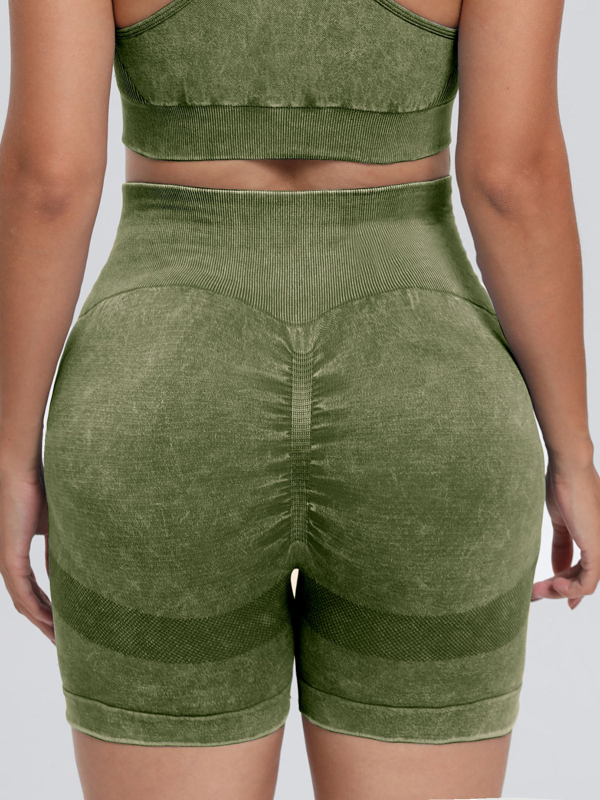 Washed High Waist Active Shorts, NikkiandNaomi