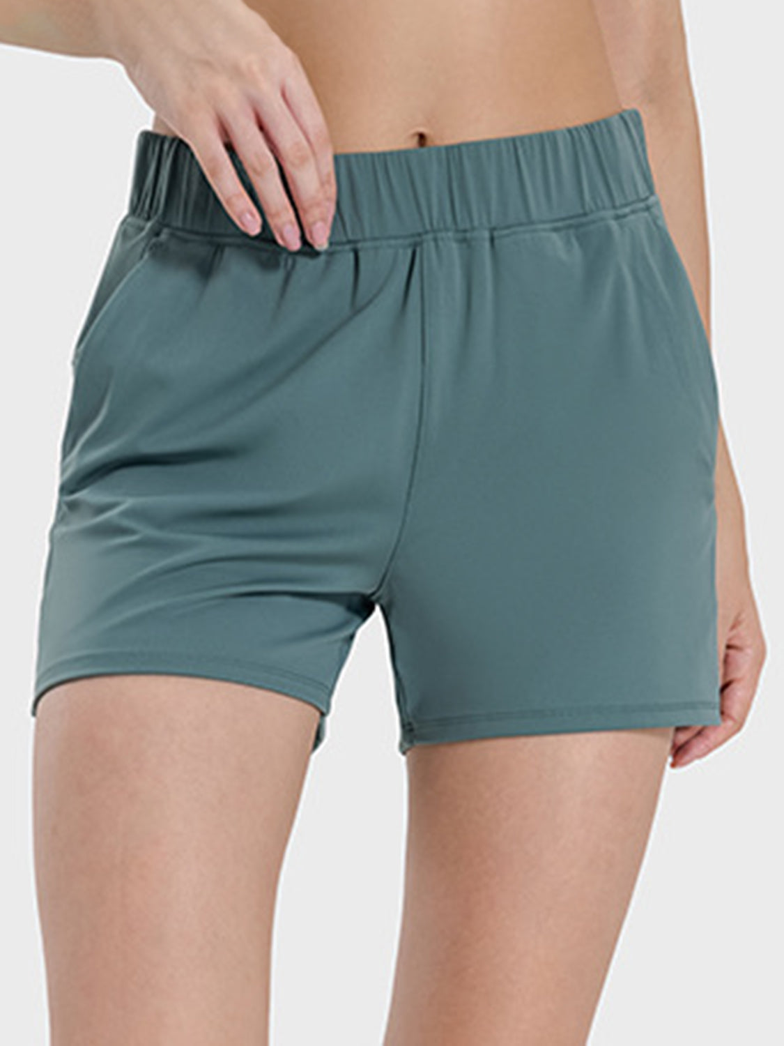 Millennia Elastic Waist Active Shorts, NikkiandNaomi