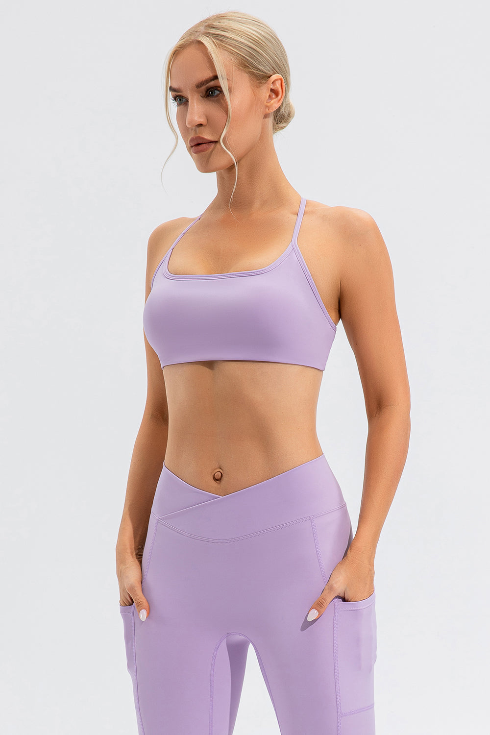 Crisscross Spaghetti Strap Active Cami, NikkiandNaomi