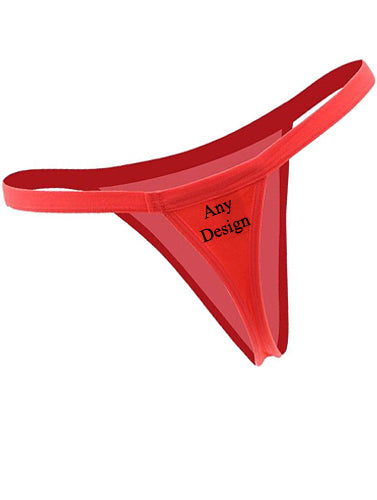 Custom Design Sexy Red Comfy Cotton String Thong, NikkiandNaomi