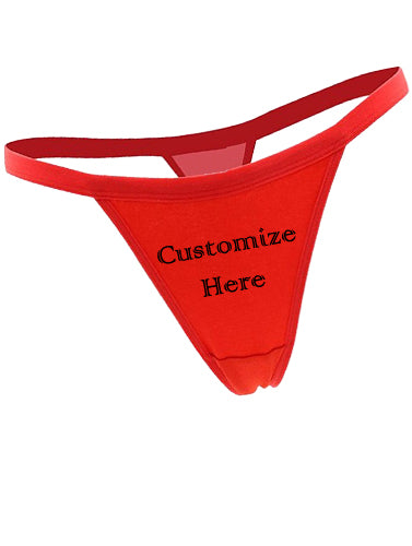 Tanga de hilo de algodón cómoda y roja sexy de diseño personalizado