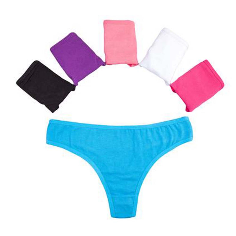 Assorted Low Rise Bikini Thong Panty(Pack of 5), NikkiandNaomi